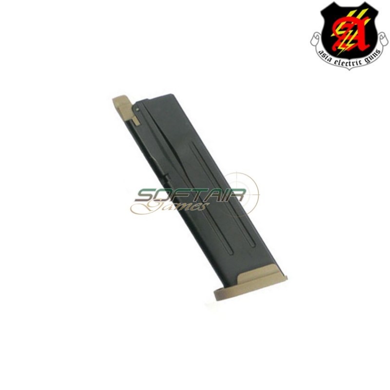 Caricatore a CO2 25bb fondello TAN per sig sauer P320 F18 M18 aeg (aeg-f18co2mag-tan)
