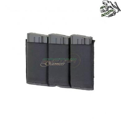 Triple elastic pouch 7.62 BLACK frog industries® (fi-m51613127-bk)