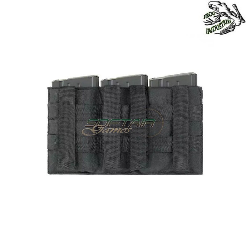 Triple elastic pouch 7.62 BLACK frog industries® (fi-m51613127-bk)