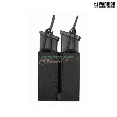 Laser cut double bungee pistol pouch BLACK warrior assault systems (w-lc-dbpp-blk)