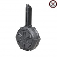 Caricatore DRUM a gas 300bb NERO per smc-9/gtp9 g&g (gg-08197)