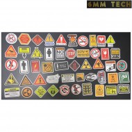 50pcs. set stickers for case/rifle/computer/etc... TYPE 2 6MM TECH (6mmt-74-2-50)