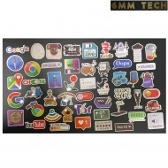 50pcs. set stickers for case/rifle/computer/etc... TYPE 4 6MM TECH (6mmt-74-4-50)