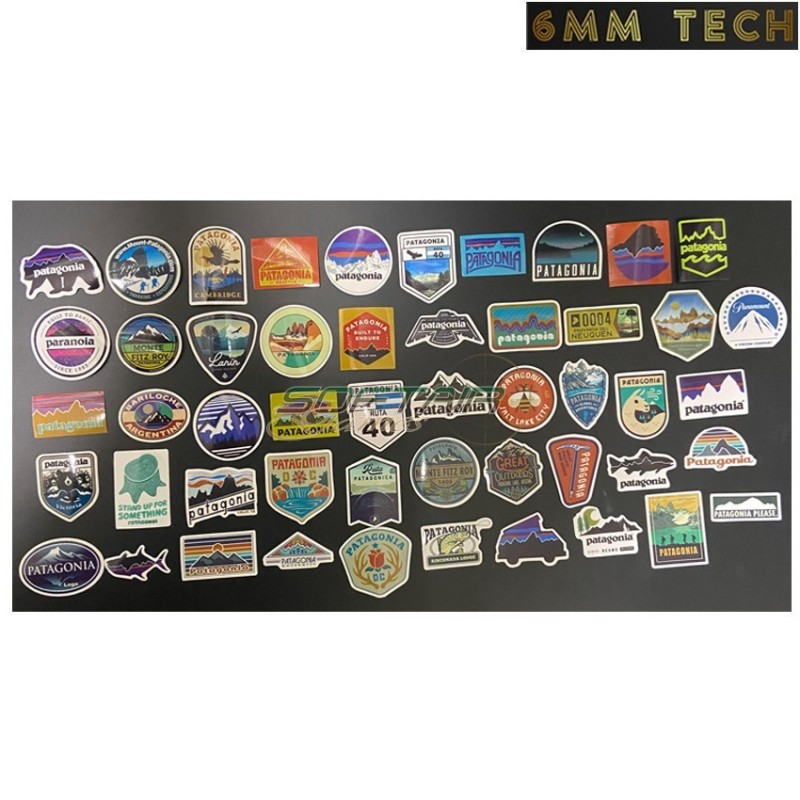 50pcs. set stickers for case/rifle/computer/etc... TYPE 5 6MM TECH (6mmt-74-5-50)