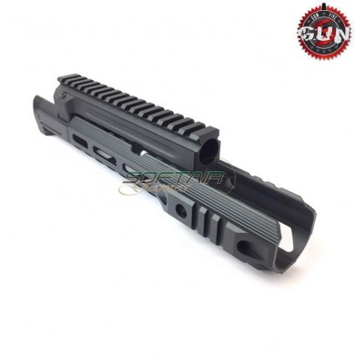 AK handguard 10.5" CNC aluminum BLACK LOC style gun five (gf-z0381)