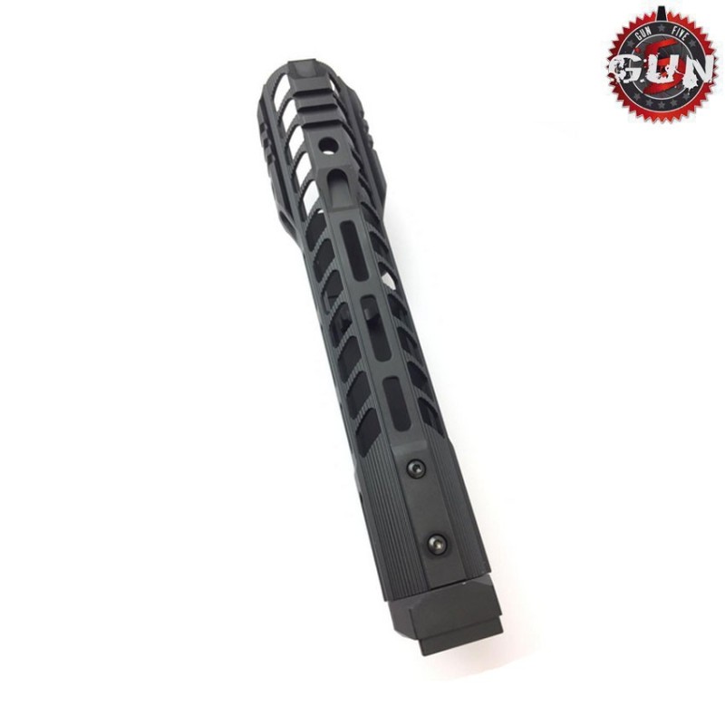AK handguard 10.5" CNC aluminum BLACK LOC style gun five (gf-z0381)