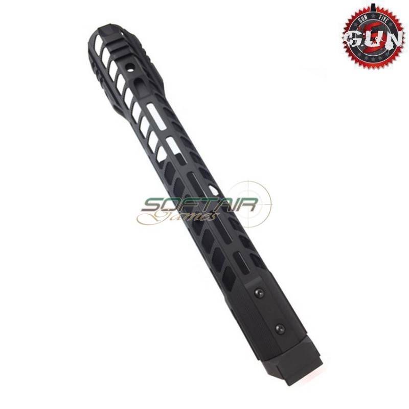 AK handguard 13.5" CNC aluminum BLACK LOC style gun five (gf-z0380)