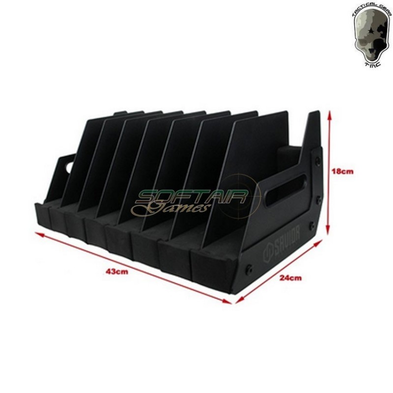 Box porta pistole da 8 posti savior tmc (svr-rk-hd-x8-bk)