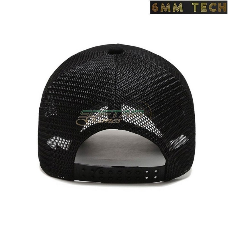Baseball cap USA flag style GREEN/BLACK with net 6MM TECH (6mmt-75-odbk)