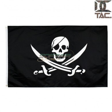 Flag JOLLY ROGER 90x150cm BLACK d.c. tactical (dctac-113-bk-2)