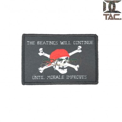 Embroidered patch pirate morale improves BLACK d.c. tactical (dctac-132-bk)
