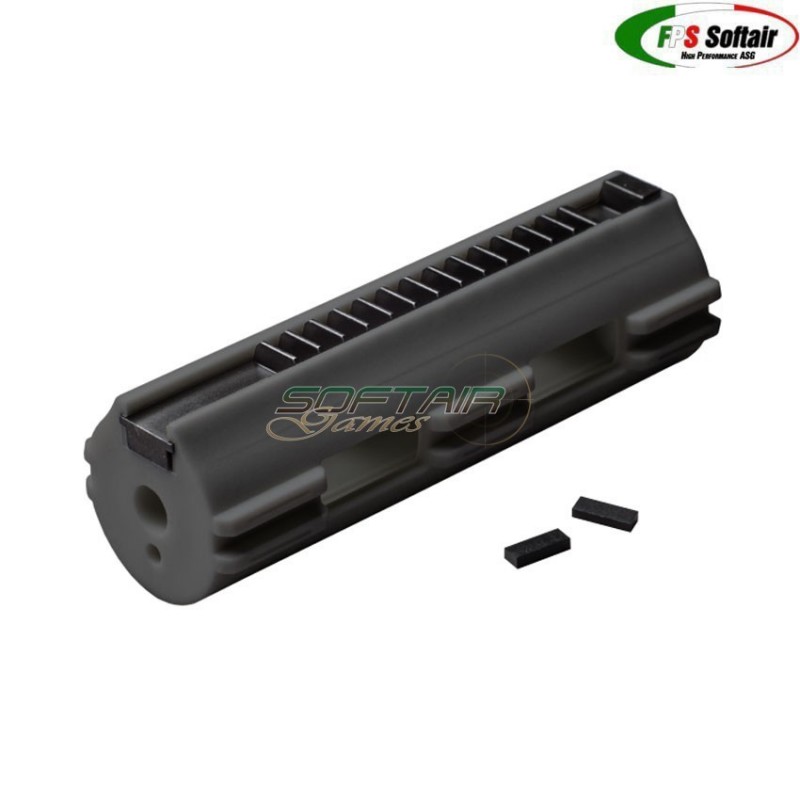 Pistone ZERO-SHOCK alleggerito in tecnopolimero caricato fibra di carbonio full metal rack 14 denti fps (fps-pm03cf)