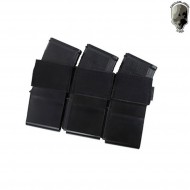 Triple M4 magazine holder insert in KYDEX® black tmc (tmc3569-bk)