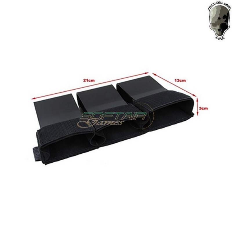 Triple M4 magazine holder insert in KYDEX® black tmc (tmc3569-bk)