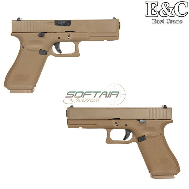 Gas pistol glk g17 g.5 style blowback DARK EARTH e&c (ec-031385)