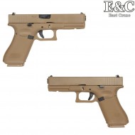 Gas pistol glk g17 g.5 style blowback DARK EARTH e&c (ec-031385)