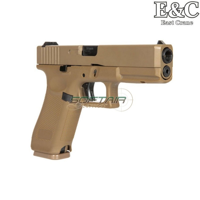 Gas pistol glk g17 g.5 style blowback DARK EARTH e&c (ec-031385)