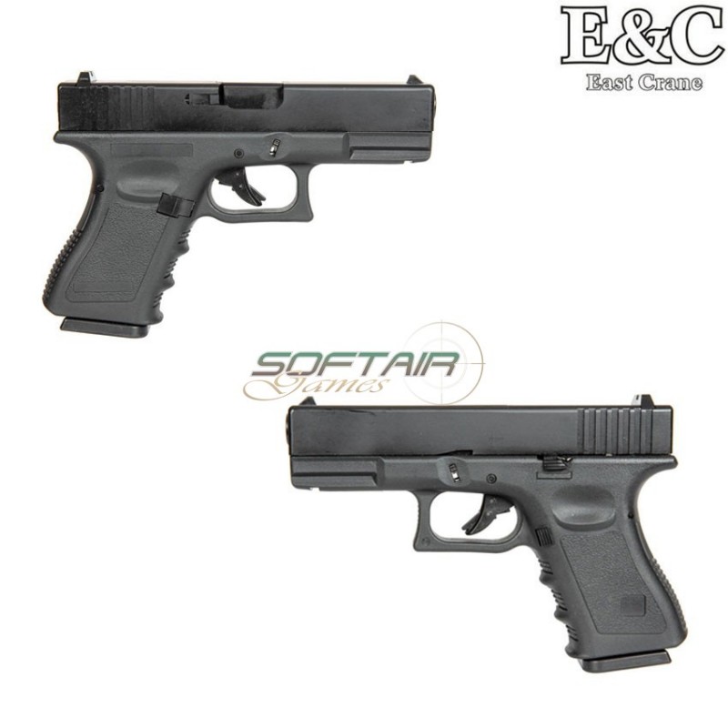 Gas pistol glk g19 g.3 style blowback BLACK e&c (ec-031386)