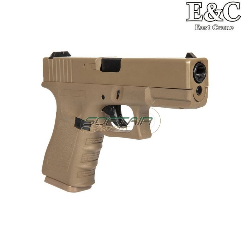 Pistola a GAS glk g19 g.3 style scarrellante DARK EARTH e&c (ec-031387)