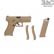 Pistola a GAS glk g19X g.5 style scarrellante DARK EARTH e&c (ec-031389)