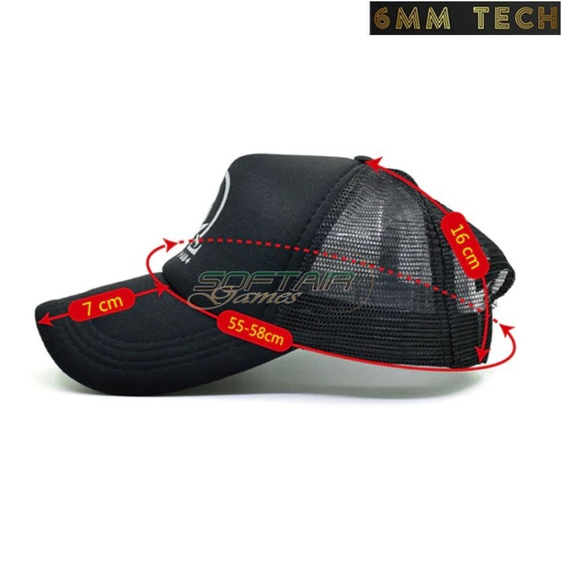 Baseball cap MOLON LABE type 2 NERO 6MM TECH (6mmt-83-bk)