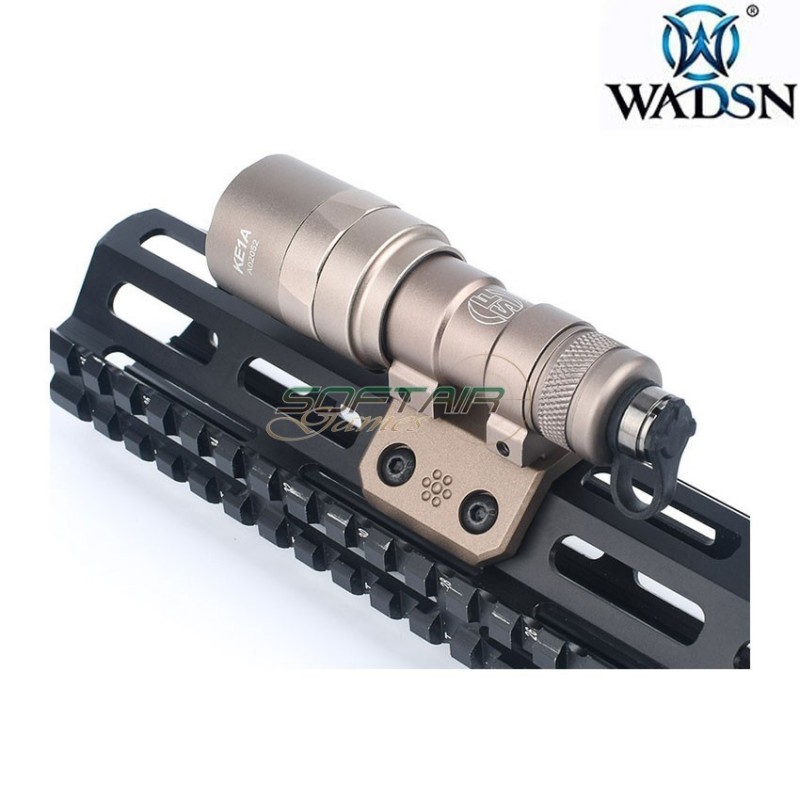 LOC & Keymod Mini Offset Flashlight Base BLACK for M300/M600 wadsn (wd02004-bk)