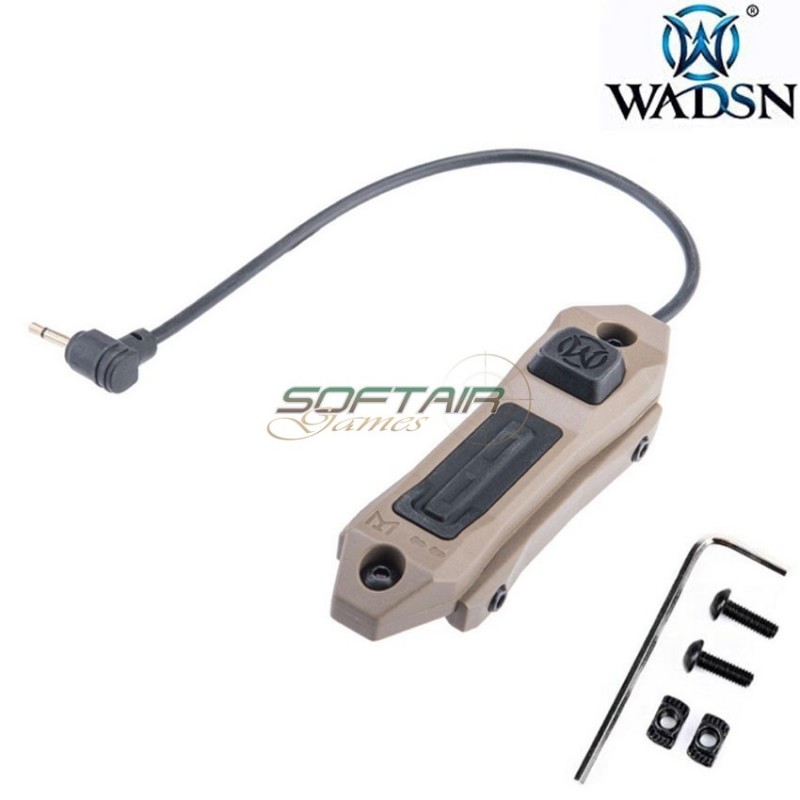 Double function 2.5mm plug remote pressure switch DARK EARTH for PEQ devices wadsn (wd07002-de-lo)