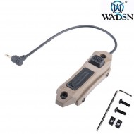 Double function 2.5mm plug remote pressure switch DARK EARTH for PEQ devices wadsn (wd07002-de-lo)