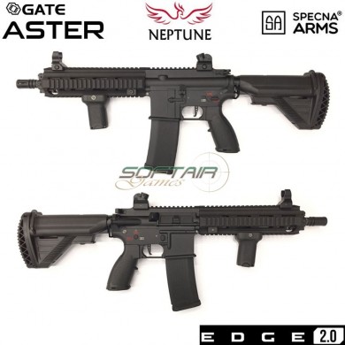Electric rifle NEPTUNE version sa-h20 416 short version edge 2.0™ black specna arms® (spe-416-edg-nte)