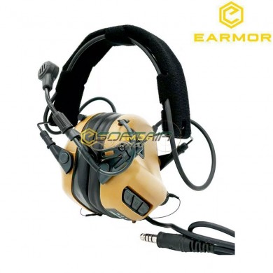 M32X MARK3 MILPRO communication Headset for ARC/LC rail helmet TAN earmor (ea-m32x-mark3-tn)