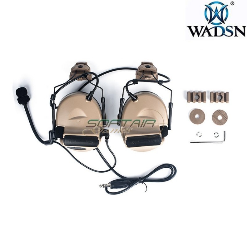 Cuffia basic version Comt. II style DARK EARTH per elmetto wadsn (wz187-de)