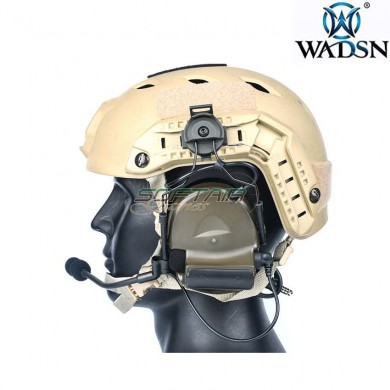 Headset basic version Comt. II style DARK EARTH for helmet wadsn (wz187-de)