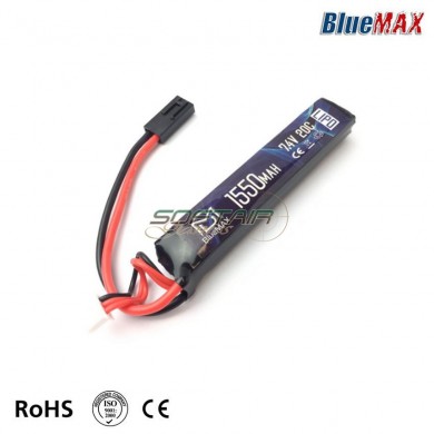 Lipo Battery Mini Tamya Connector 7.4v X 1550mah 20c Stick Type Bluemax-power® (bmp-7.4x1550-stick)