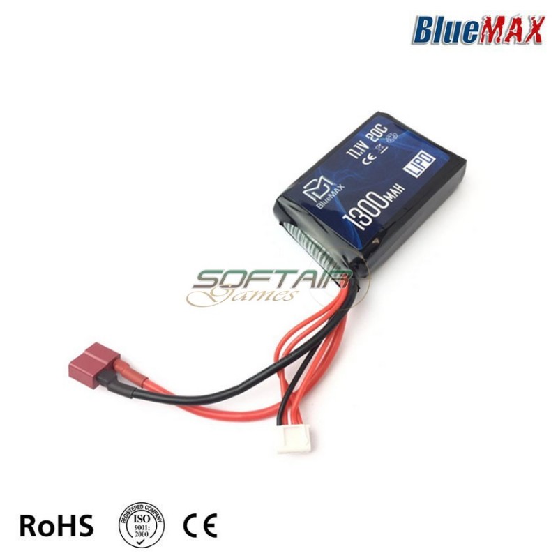 Batteria Lipo Connettore DEANS 11.1v X 1300mah 20c Peq Type Bluemax-power® (bmp-11.1x1300-peq-ds) Batteria Lipo Connettore DEANS 11.1v X 1300mah 20c Peq Type Bluemax-power® (bmp-11.1x1300-peq-ds)