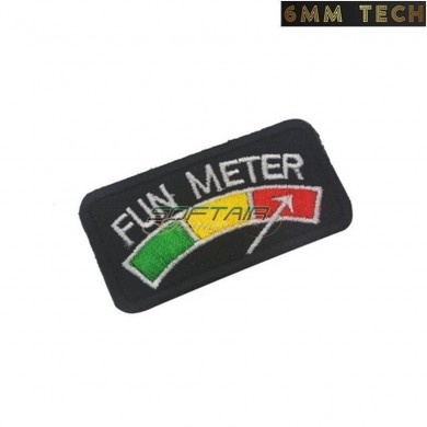 Embroidered patch FUN meter BLACK 6MM TECH (6mmt-87-bk)