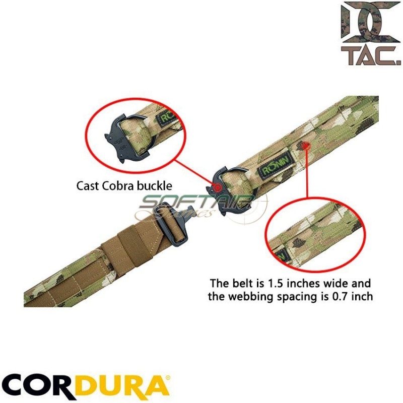 Tactics RON. SEN. style belt 1,5" cobra BLACK d.c. tactical (dctac-99-bk)