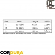 Tactics RON. SEN. style cintura 1,5" cobra BLACK d.c. tactical (dctac-99-bk)