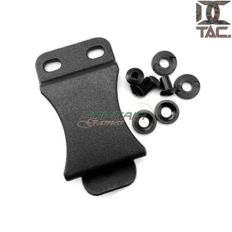 Adjustable BLACK belt clip for holster d.c. tactical (dctac-140-bk) Adjustable BLACK belt clip for holster d.c. tactical (dctac-140-bk)