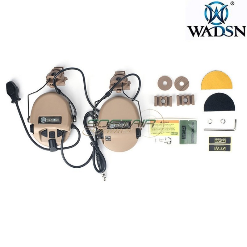 Headset basic version HI-THREAT 1 style DARK EARTH for helmet wadsn (wz188-de)