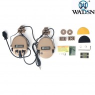 Headset basic version HI-THREAT 1 style DARK EARTH for helmet wadsn (wz188-de)