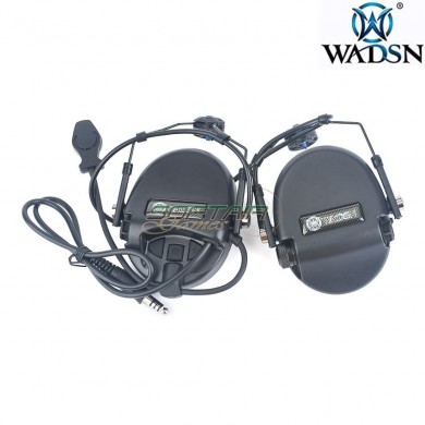 Headset basic version HI-THREAT 1 style TYPE 2 BLACK for helmet wadsn (wz173-bk)