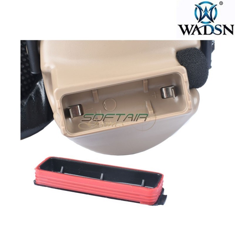 Cuffia Comt. II tactical style DARK EARTH wadsn (wz184-de)