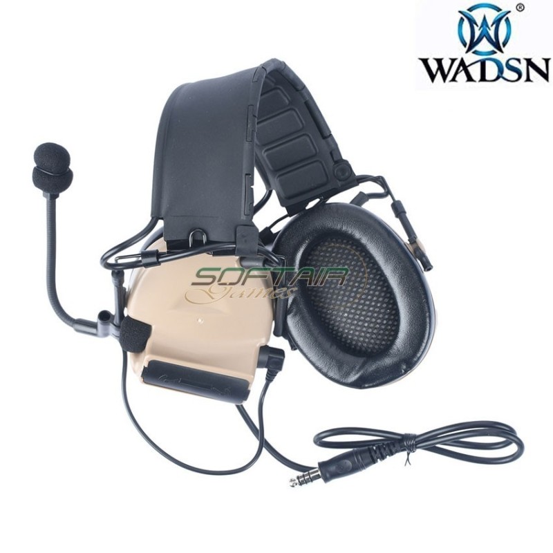 Cuffia Comt. II tactical style DARK EARTH wadsn (wz184-de)