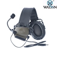 Cuffia Comt. II tactical style DARK EARTH wadsn (wz184-de)