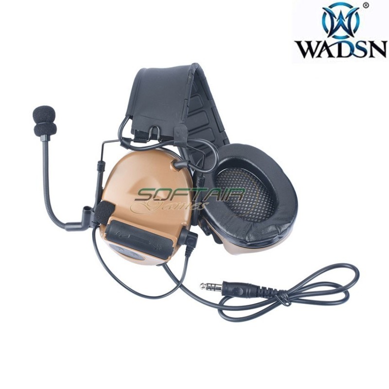 Headset Comt. II tactical style COYOTE BROWN wadsn (wz184-cb)
