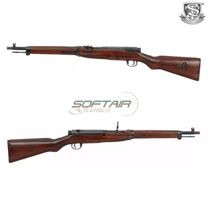 Spring rifle Japanese Arisaka Type 38 REAL WOOD Carbine S&T (st-stspg14c)