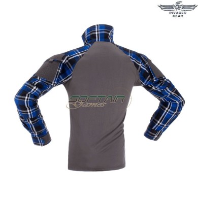 Flannel COMBAT shirt BLUE invader gear (ig-fla-bl)