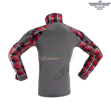 Flannel COMBAT shirt RED invader gear (ig-fla-rd)