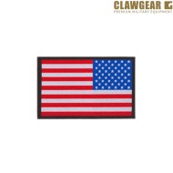 Embroidered patch USA flag color claw gear (cwg-18447)