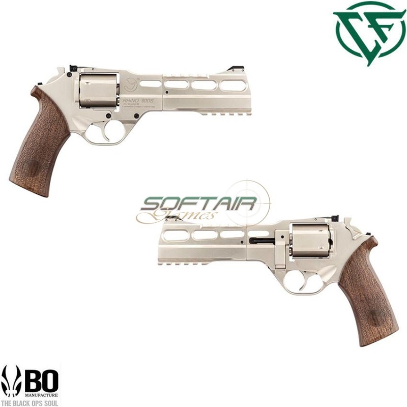 Revolver a co2 60ds 6" full metal SILVER RHINO BO Chiappa Firearms (cf-444.121)
